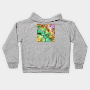 Watercolor Starburst Tie Dye Kids Hoodie